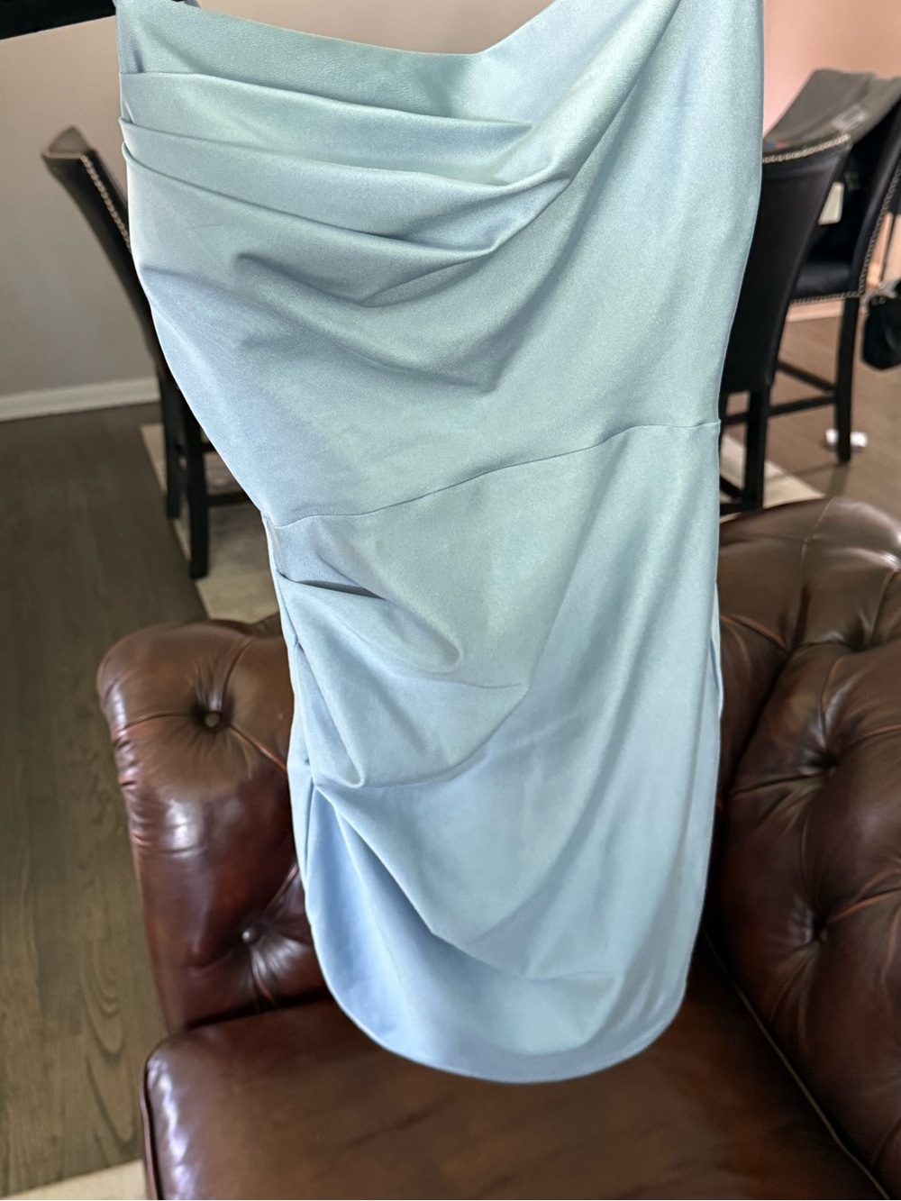 Windsor Light Blue Draped Sheath Dress